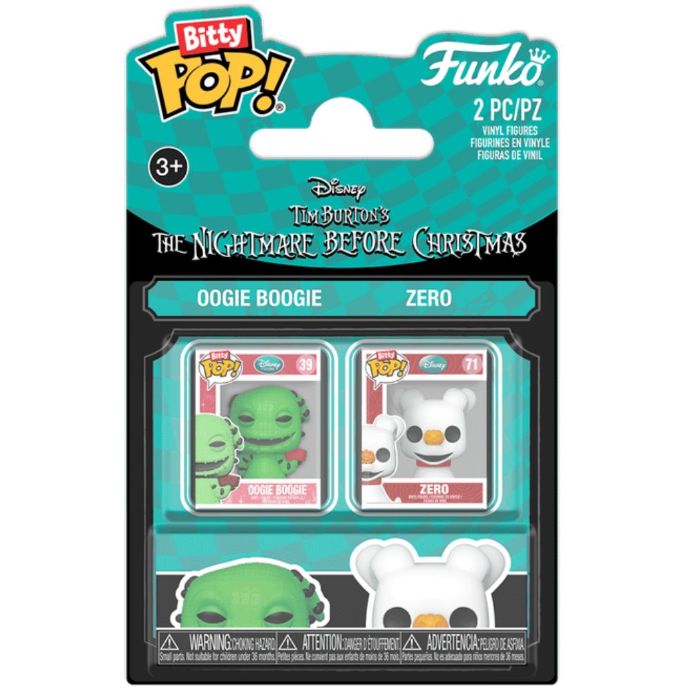 Funko Bitty Pop! The Nightmare Before Christmas – Oogie Boogie & Zero 2-Pack Mini Vinyl Figures (Ages 3+)