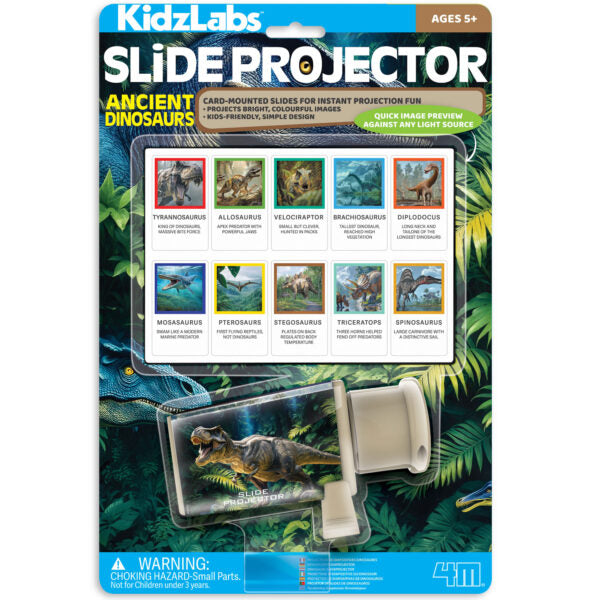 4M KidzLabs Ancient Dinosaurs Slide Projector – Kids Paleontology Science Toy (Ages 5+)