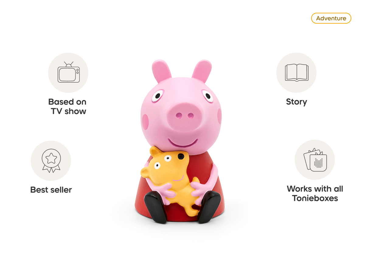 Tonies Peppa Pig – Screen-Free Audio Tonie Figure for Kids (Ages 1+)