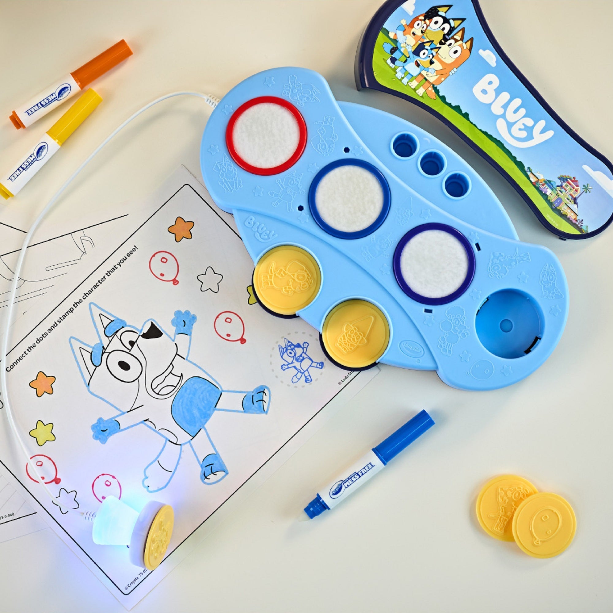 Crayola Magic Light Up Bluey Stamper