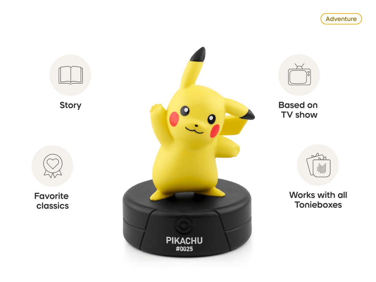 Tonies Pokémon Pikachu Tonie – Screen-Free Audio Figure with Pokémon Stories & Songs (Ages 4+)
