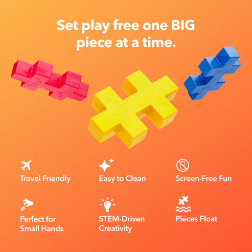 Plus Plus BIG Activity Flowers Set – 40 Large Building Pieces with Baseplate & Activity Booklet (Ages 2+)