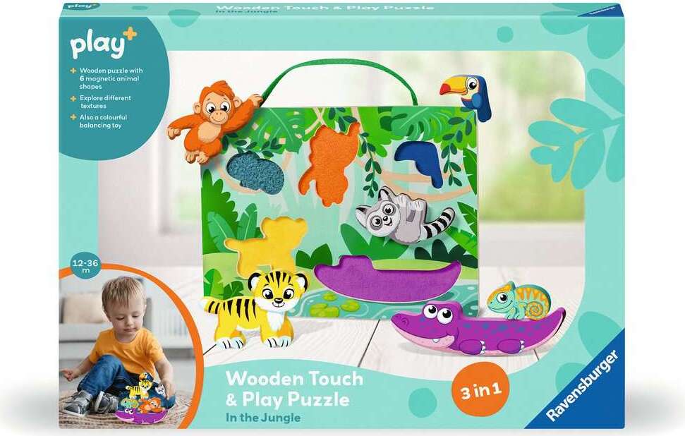 Wooden Touch & Play Puzzle: In the Jungle