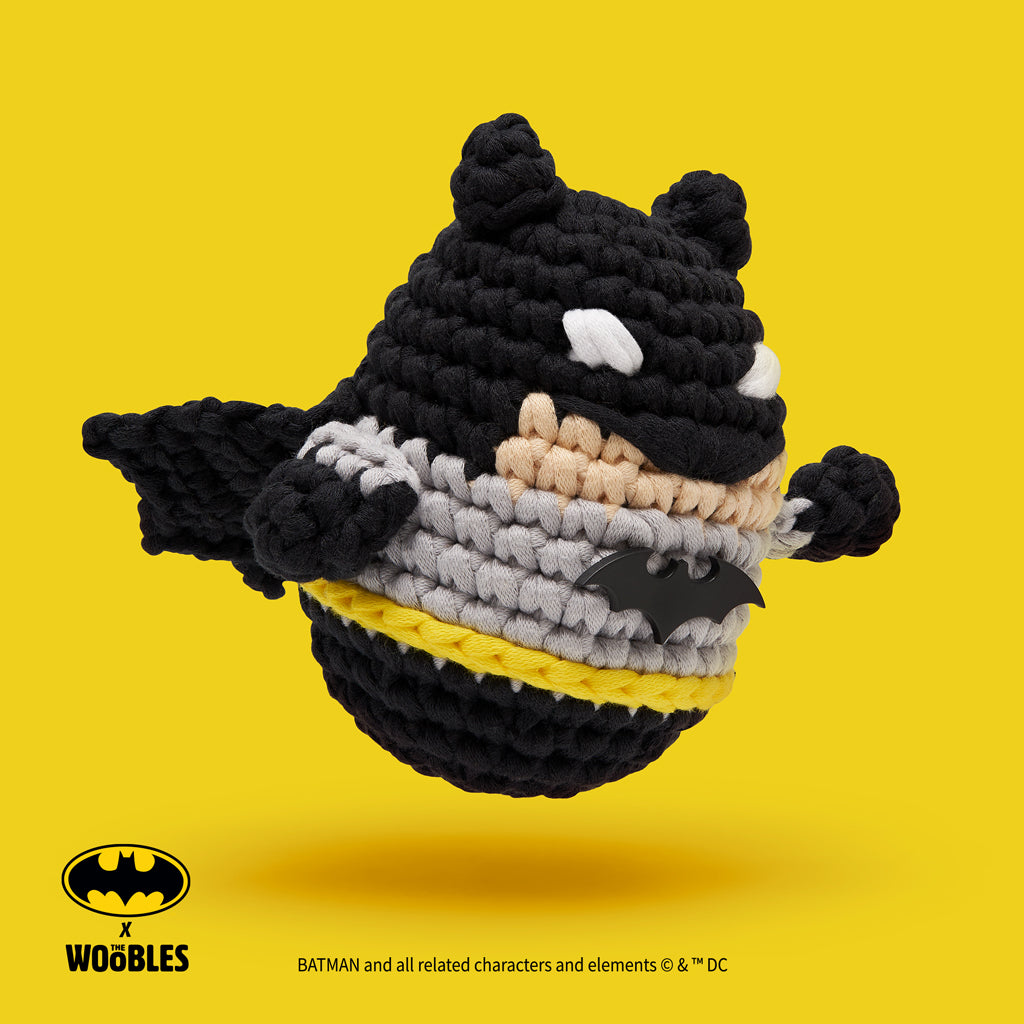 The Woobles Batman Crochet Kit | DC Comics Beginner Amigurumi Kit for Ages 12+