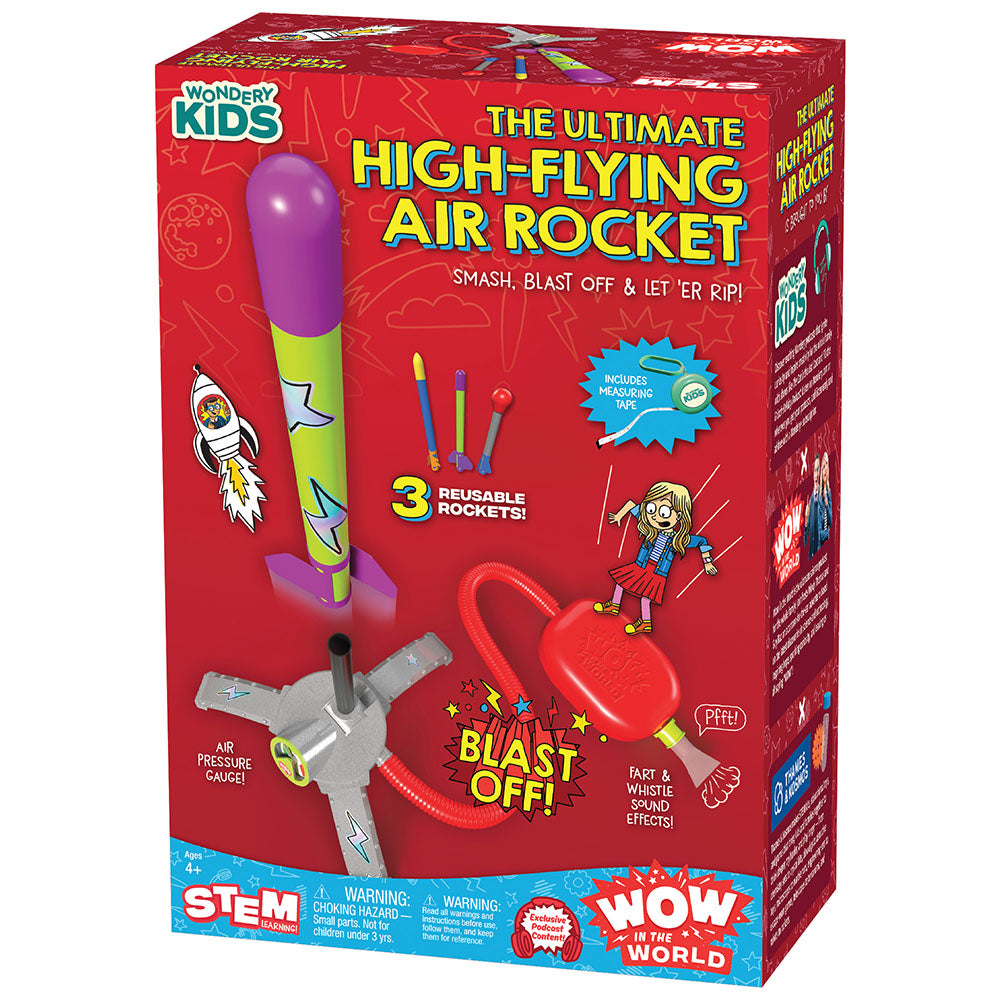 Thames & Kosmos Wow in the World Ultimate High-Flying Air Rocket – Stomp Launch Foam Rocket Set (Ages 6+)