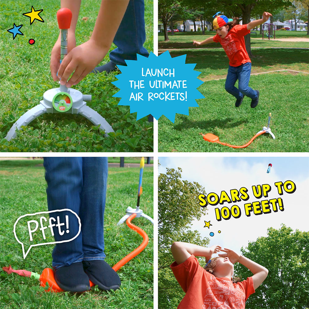 Thames & Kosmos Wow in the World Ultimate High-Flying Air Rocket – Stomp Launch Foam Rocket Set (Ages 6+)