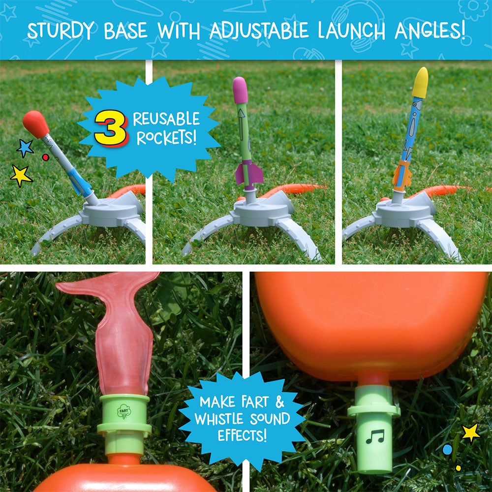 Thames & Kosmos Wow in the World Ultimate High-Flying Air Rocket – Stomp Launch Foam Rocket Set (Ages 6+)