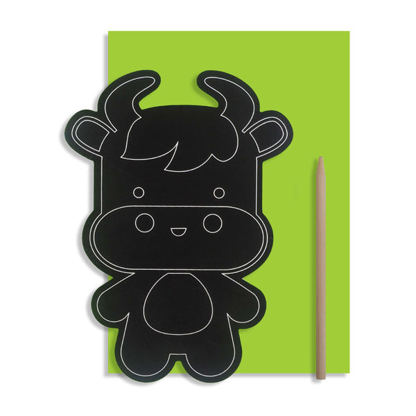 Pango Scratch Art Card - Cow