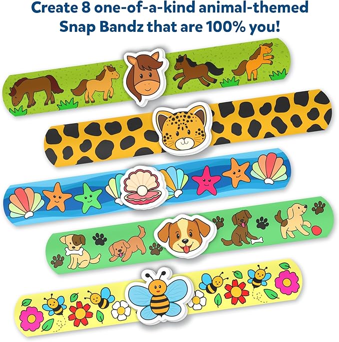 Skillmatics Snap Bandz: Animal Friends – DIY Wearable Snap Bracelet Kit
