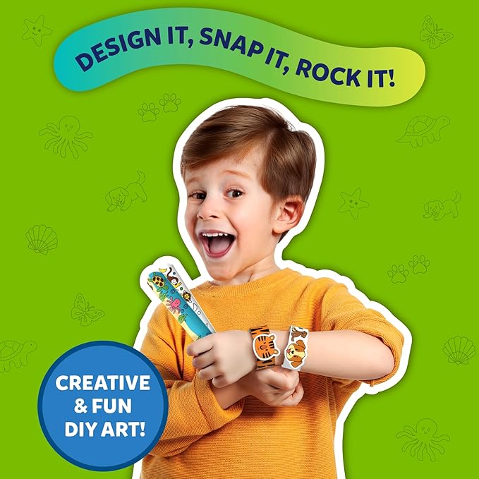 Skillmatics Snap Bandz: Animal Friends – DIY Wearable Snap Bracelet Kit