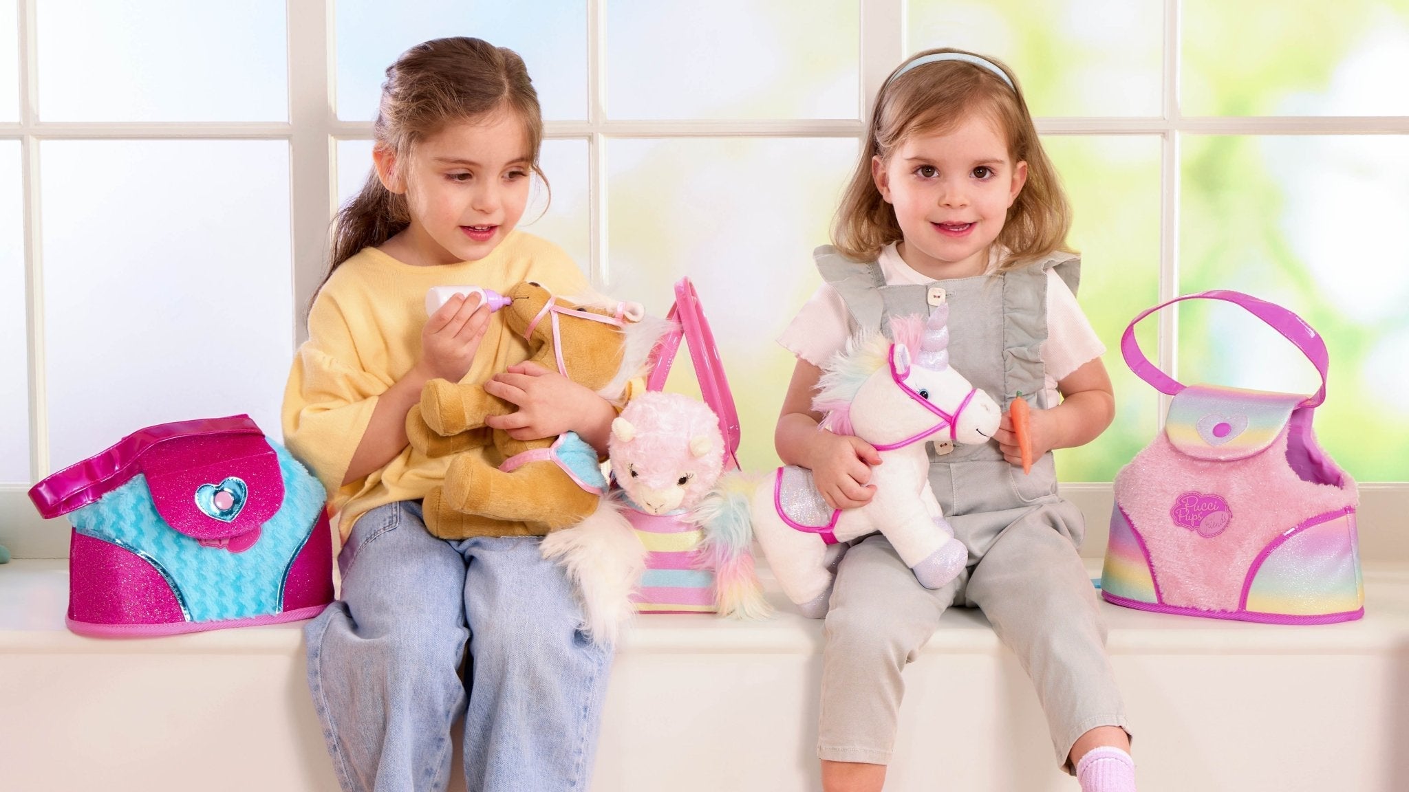 Pucci Pups Rainbow Bag Sparkly Unicorn Set