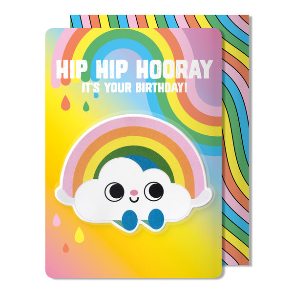 Pango Cloud Puffy Sticker Birthday Card