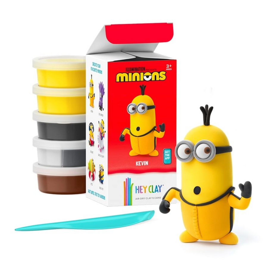 Hey Clay Kevin Minion 5-Can Air-Dry Clay Kit – Sculpt Kevin from Despicable Me (Ages 3+)
