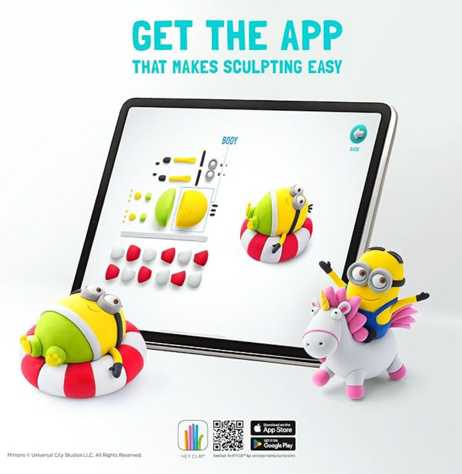 Hey Clay Kevin Minion 5-Can Air-Dry Clay Kit – Sculpt Kevin from Despicable Me (Ages 3+)