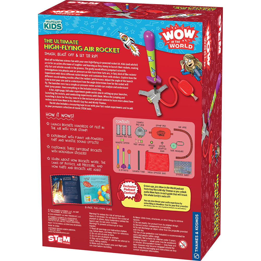 Thames & Kosmos Wow in the World Ultimate High-Flying Air Rocket – Stomp Launch Foam Rocket Set (Ages 6+)