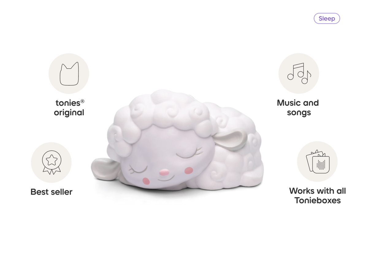 Tonies Lullaby Melodies with Sleepy Sheep – Screen-Free Audio Tonie Figure for Kids (Ages 1+)