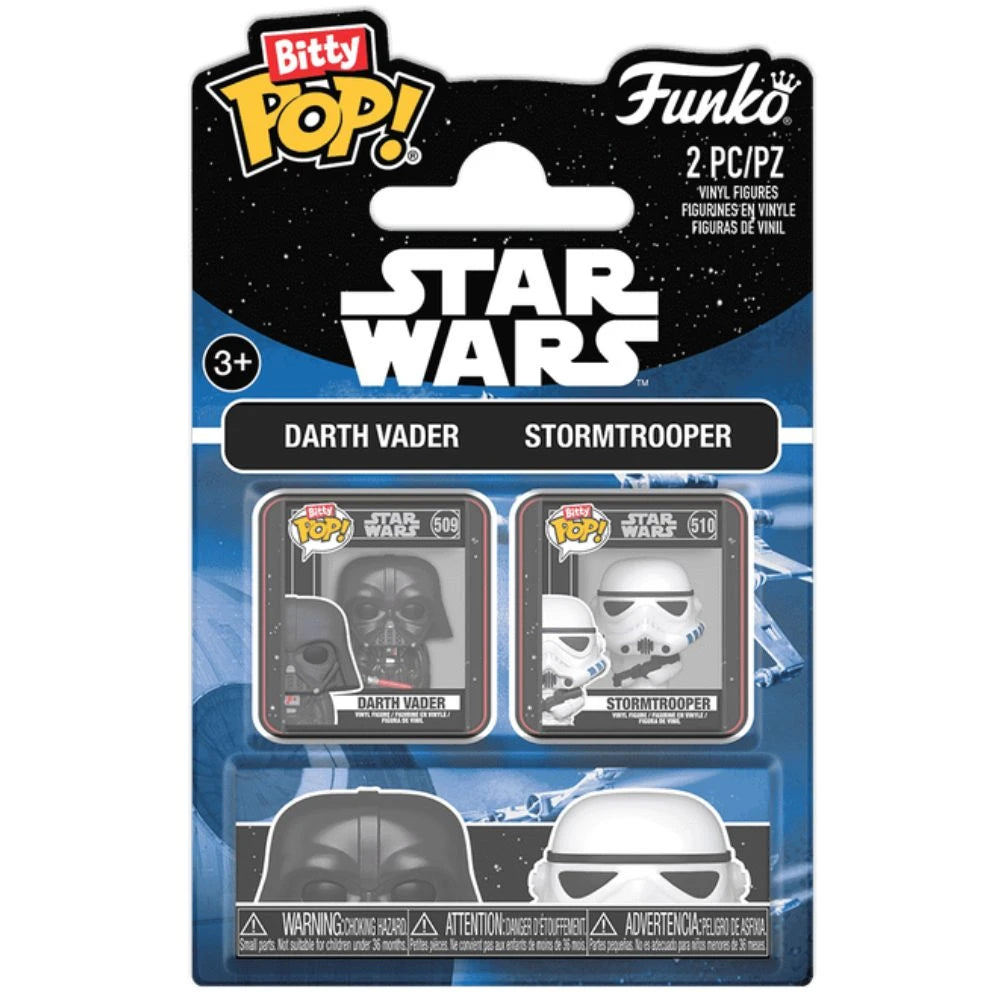 Funko Bitty Pop! Star Wars – Darth Vader & Stormtrooper 2-Pack Mini Vinyl Figures (Ages 3+)