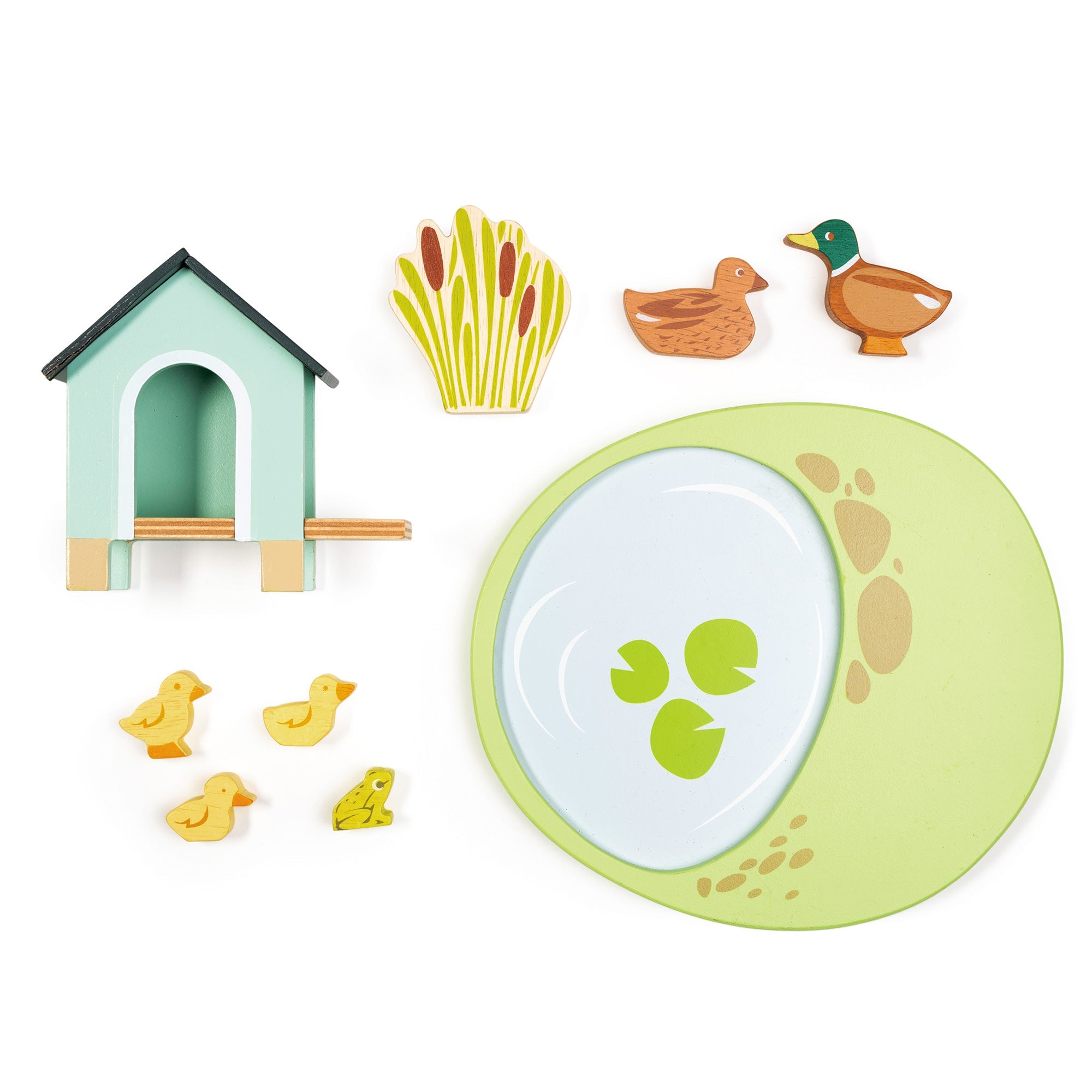Tender Leaf Toys Duck House Pet Set – Wooden Animal Pretend Play Toy