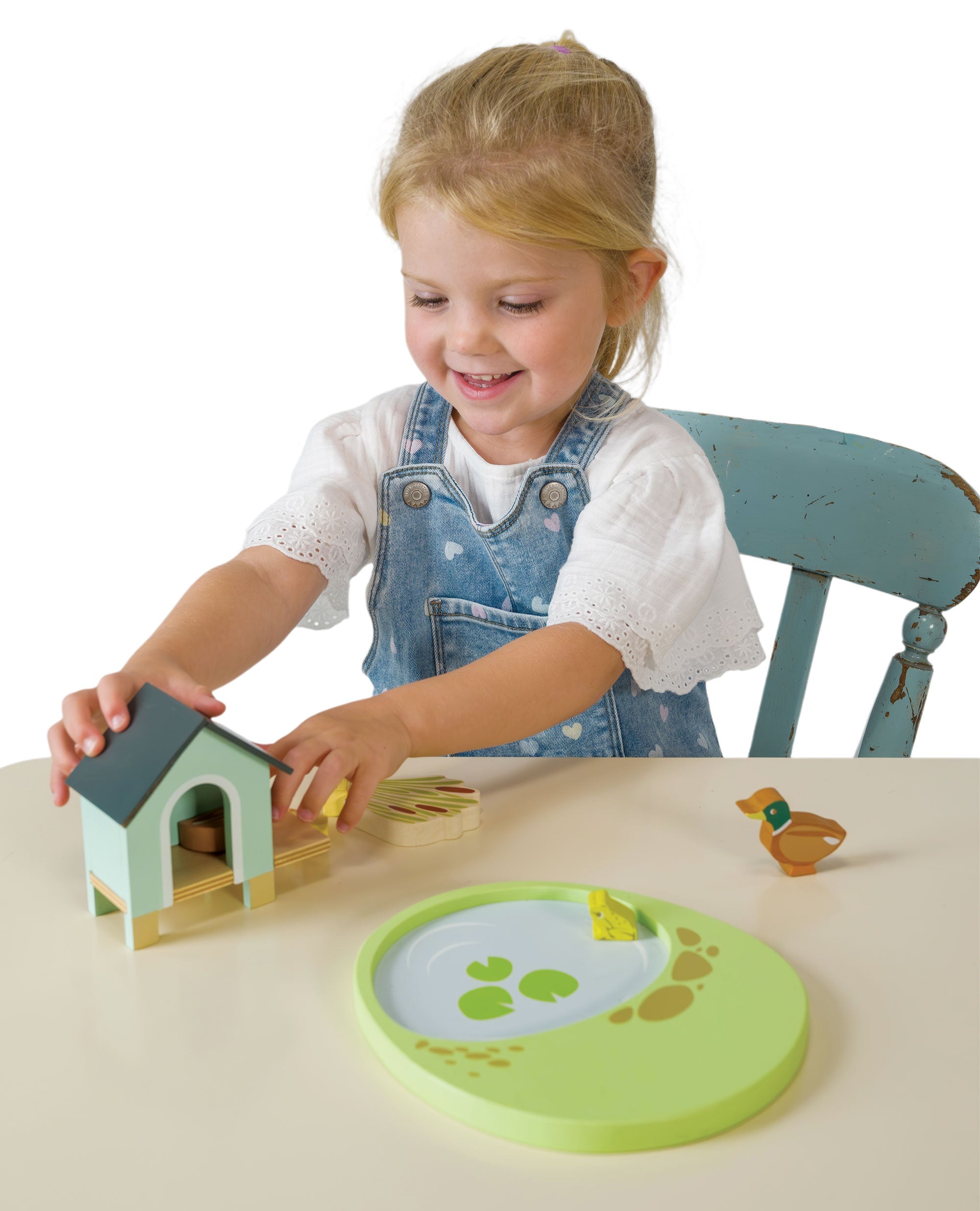 Tender Leaf Toys Duck House Pet Set – Wooden Animal Pretend Play Toy