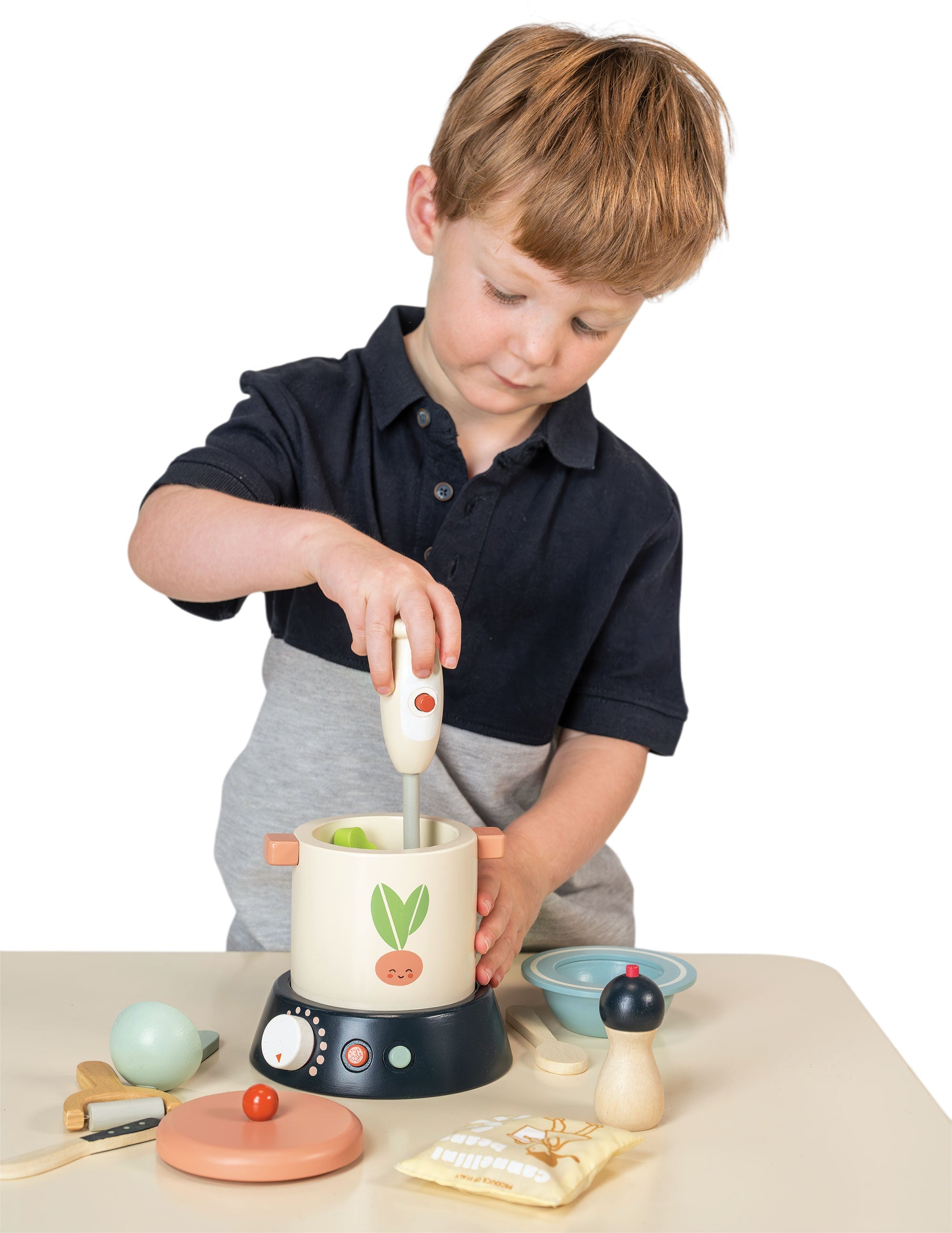 Tender Leaf Toys Stir & Serve Soup Maker – Wooden Kitchen Role Play Toy