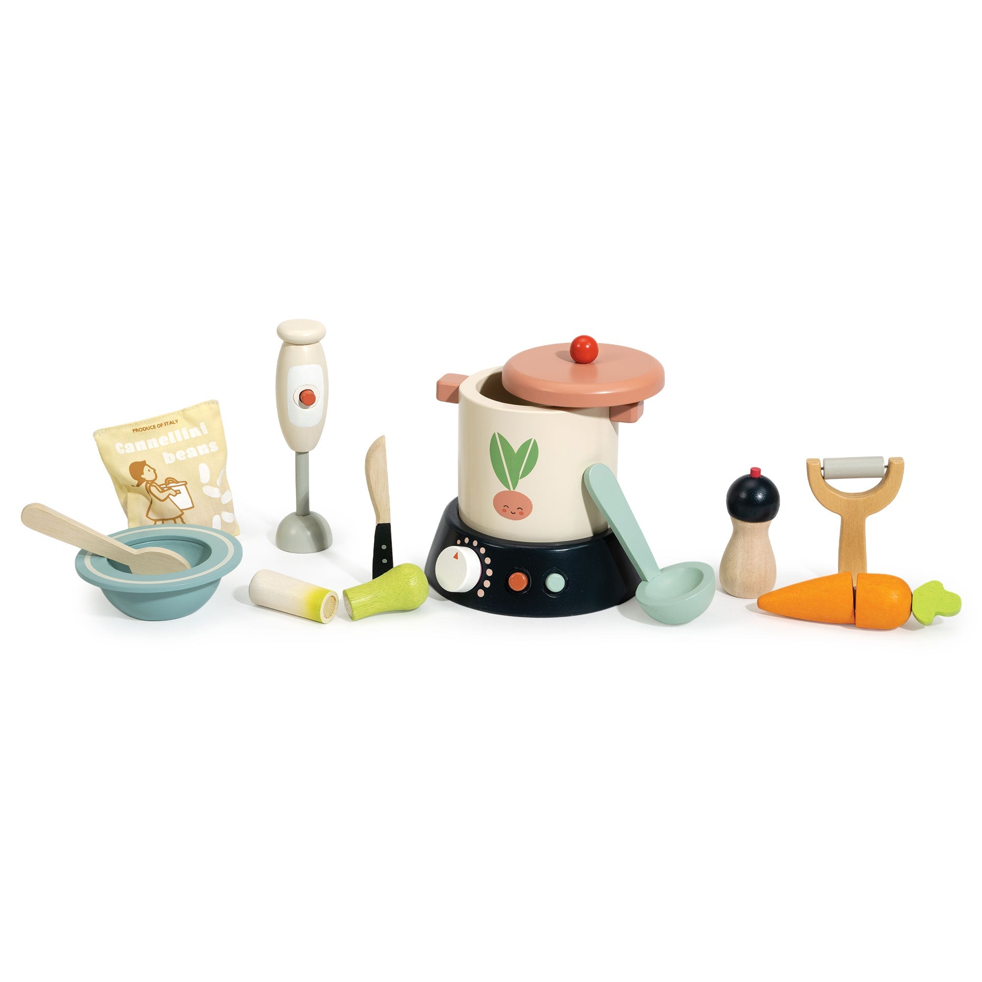 Tender Leaf Toys Stir & Serve Soup Maker – Wooden Kitchen Role Play Toy