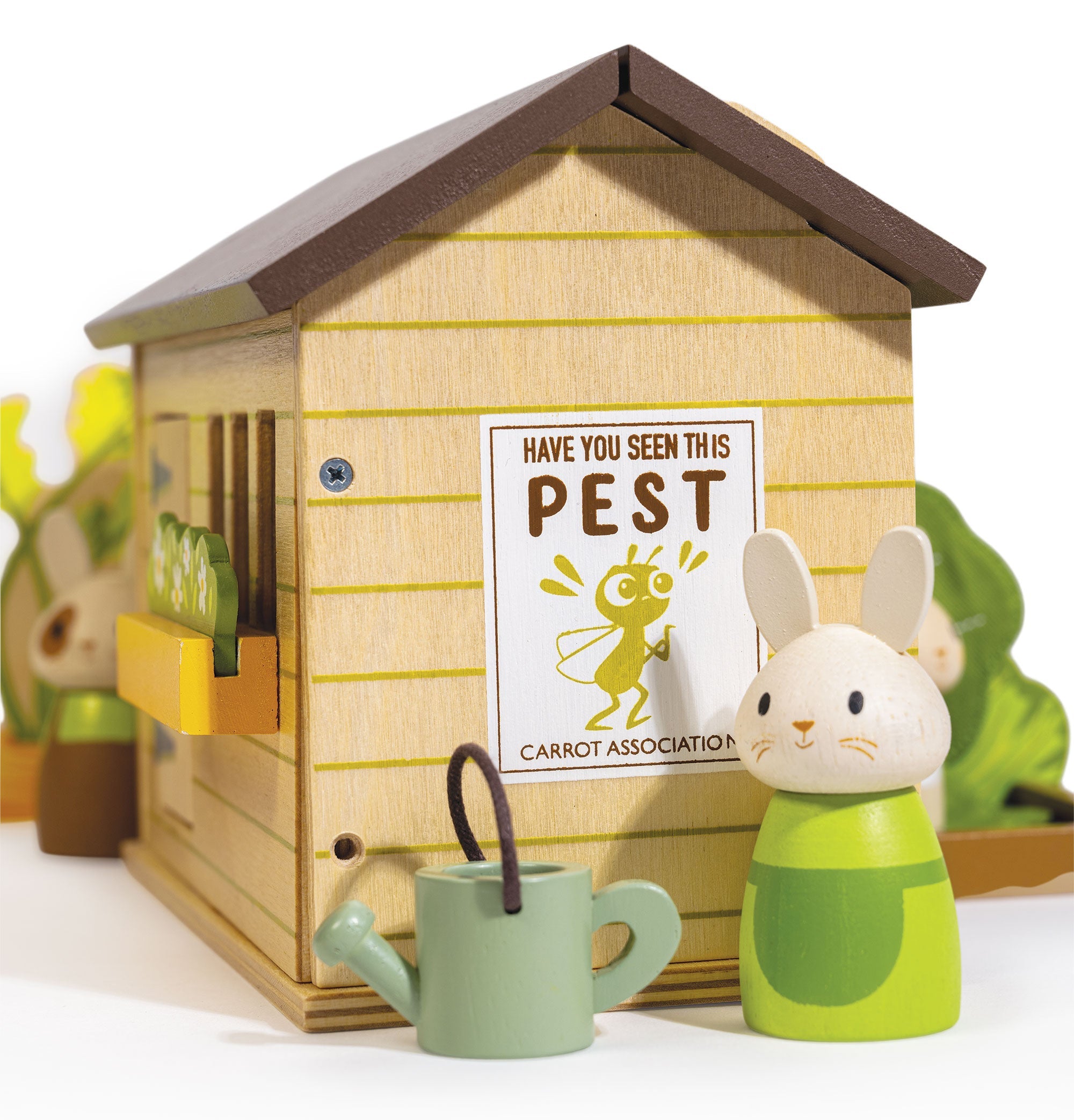 Tender Leaf Toys Bunny's Carrot Patch – Wooden Garden & Nature Play Set for Kids