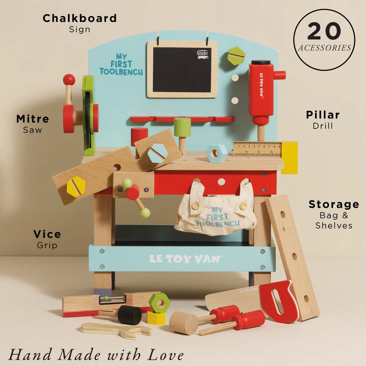 Vice Ruler Le Toy Van My First Tool Bench – Bright Bean Toys