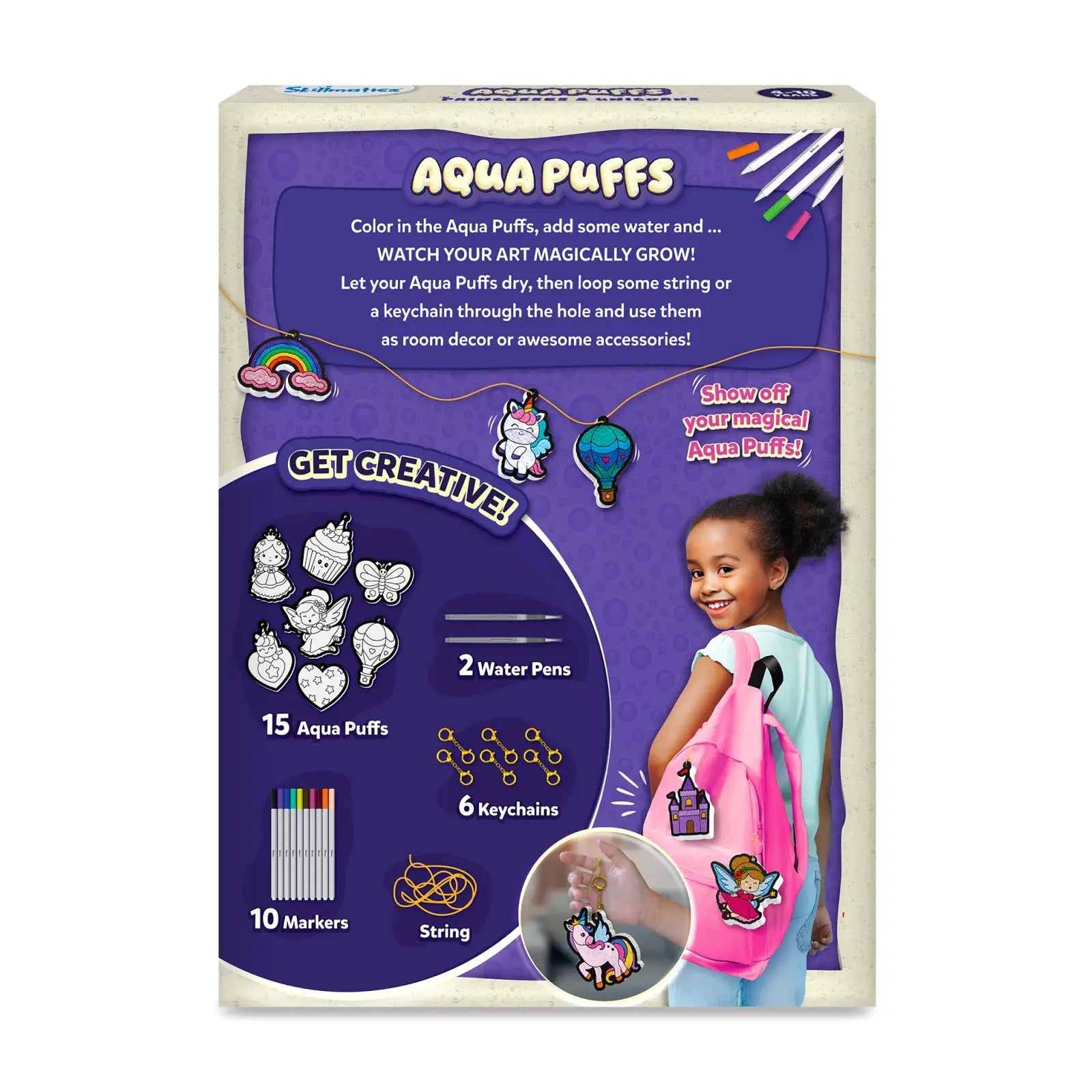 Skillmatics Aqua Puffs: Unicorns – Water-Activated Colour & Craft Activity