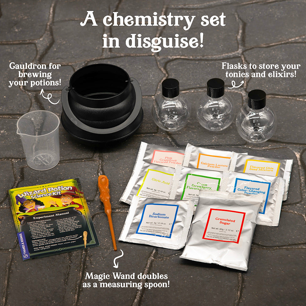 Thames & Kosmos Tasty Labs Wizard Potion Science Kit – Make 5 Drinkable Magic Potions & Learn Chemistry (Ages 8+)