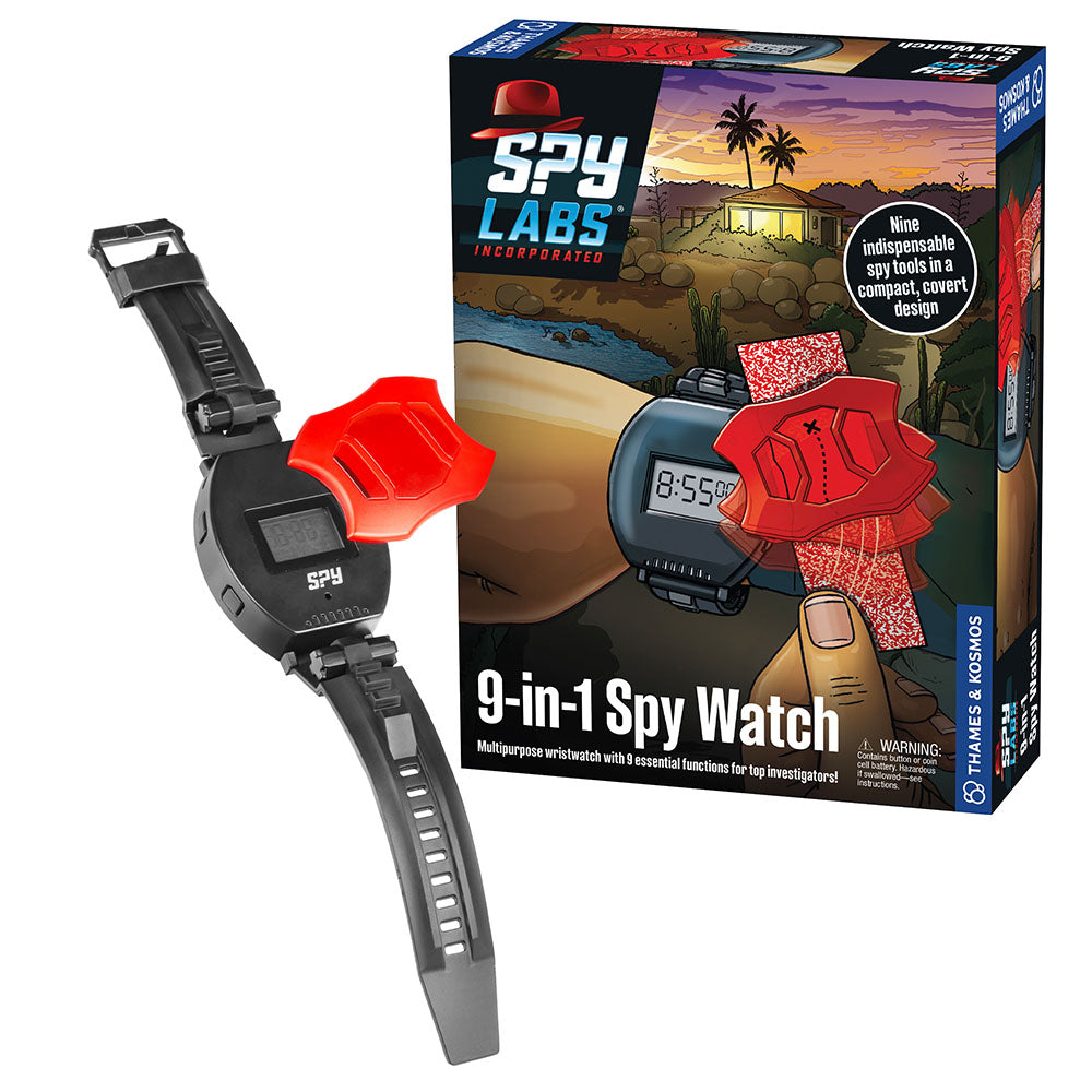 Thames & Kosmos Spy Labs 9-in-1 Spy Watch – Multi-Function Wearable Detective Tool with Compass, UV Light & Encoder (Ages 8+)