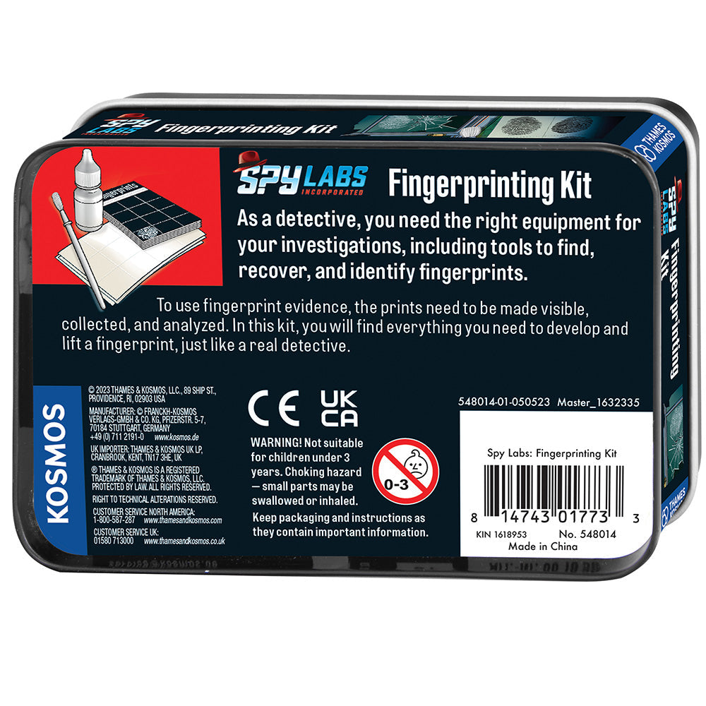 Thames & Kosmos Spy Labs Fingerprinting Kit – Dust, Lift & Analyse Fingerprints Like a Real Detective (Ages 8+)