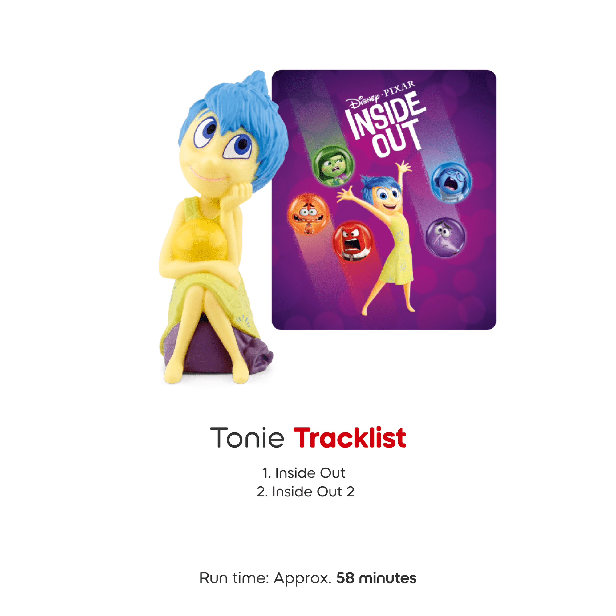 Tonies Disney Inside Out 1 & 2 – Screen-Free Audio Tonie Figure with Stories & Songs for Kids (Ages 1+)