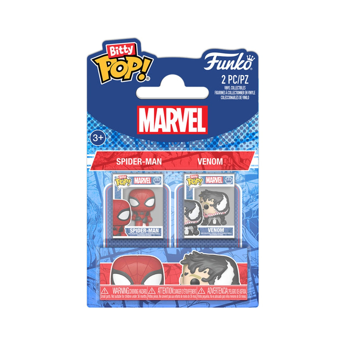 Funko Bitty Pop! Marvel – Spider-Man & Venom 2-Pack Mini Vinyl Figures (Ages 3+)
