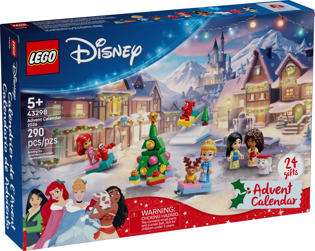 LEGO Disney Princess 2026 Advent Calendar – 24-Day Holiday Countdown (Ages 6+, 479 Pieces) (43298)