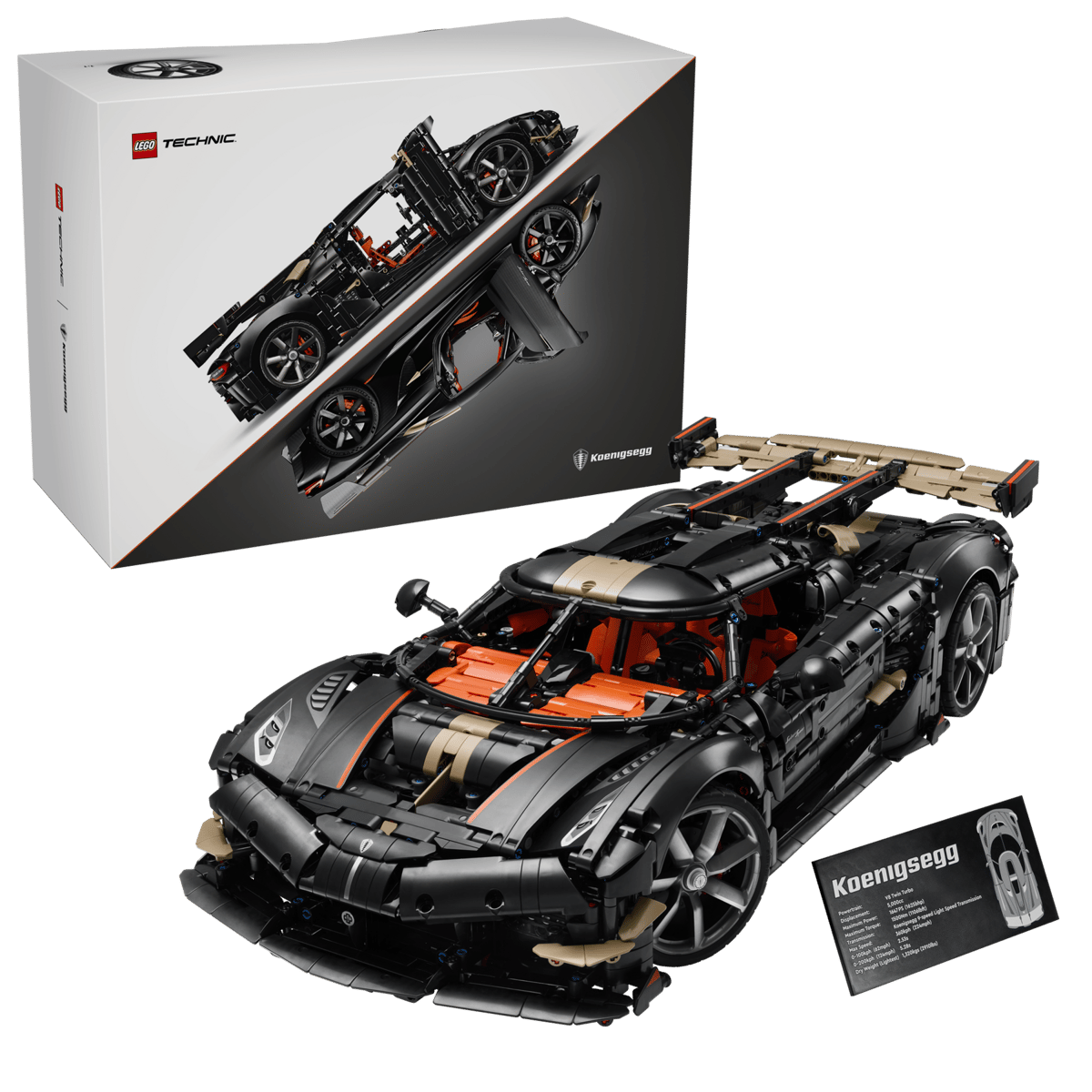 LEGO Technic Koenigsegg Sadair's Spear Megacar – Ultimate Car Concept Series for Adults 18+ (4,104 Pieces) (42232)