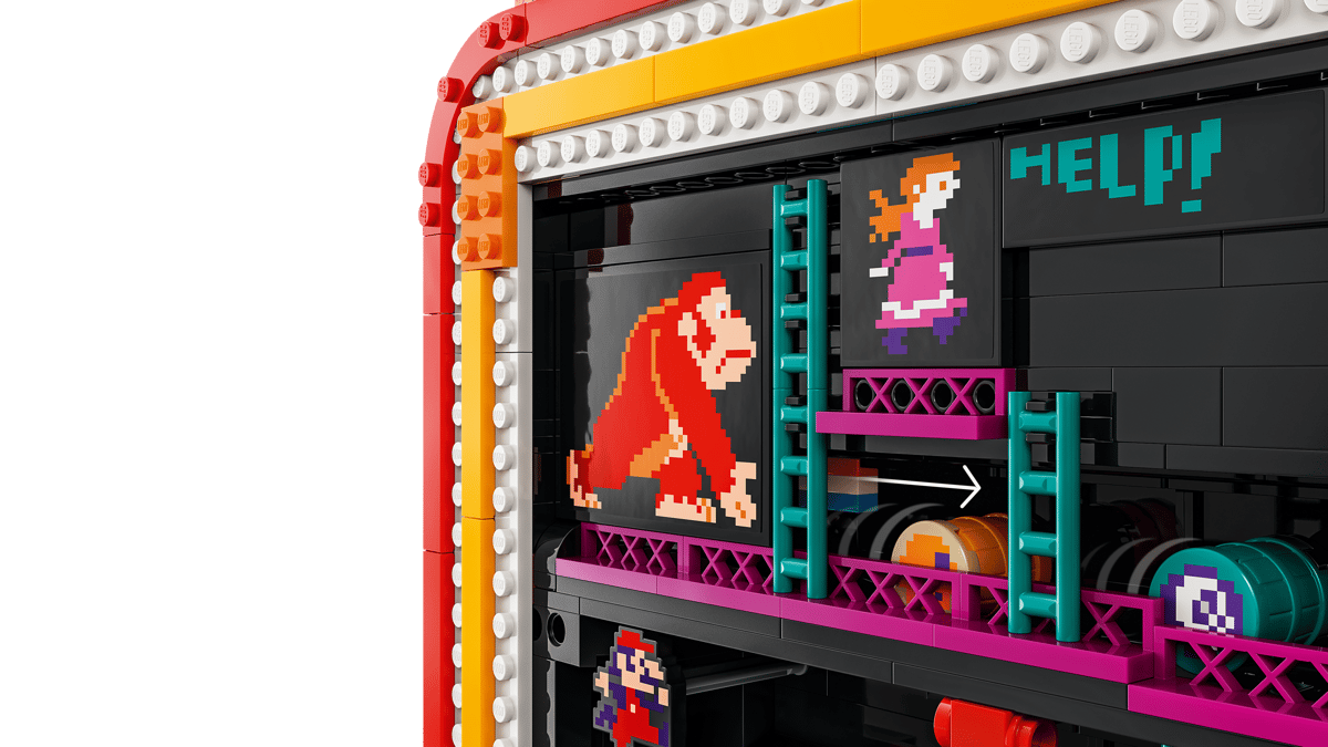 LEGO Super Mario Donkey Kong™ Arcade – 1,367-Piece Interactive Retro Arcade Cabinet with Barrel Mechanism (Ages 18+) [72051]