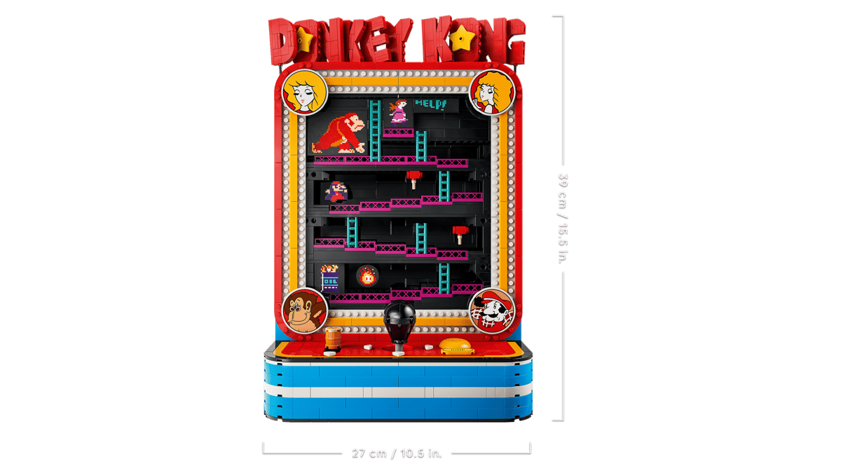 LEGO Super Mario Donkey Kong™ Arcade – 1,367-Piece Interactive Retro Arcade Cabinet with Barrel Mechanism (Ages 18+) [72051]