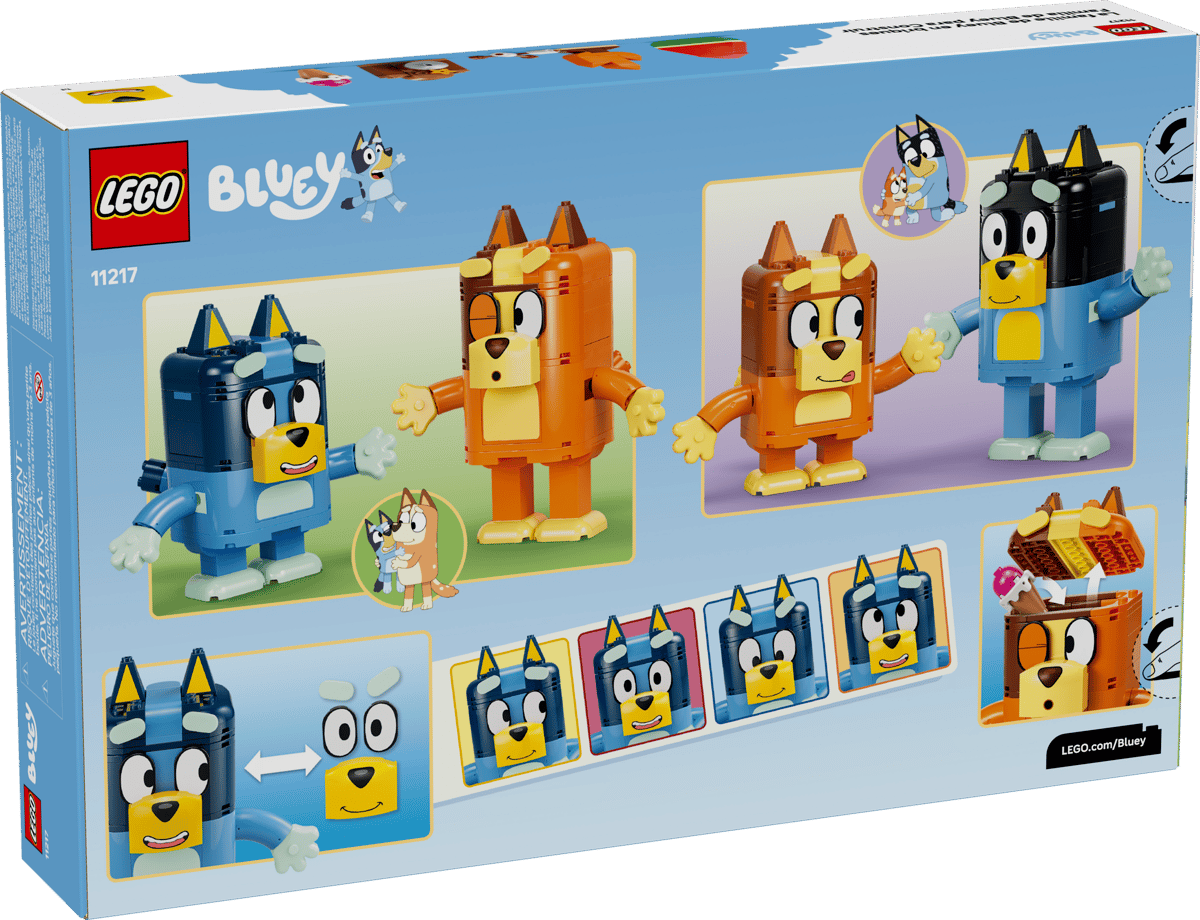 LEGO Bluey Brick-Built Bluey Family (11217) | Bluey Building Set for Ages 4+
