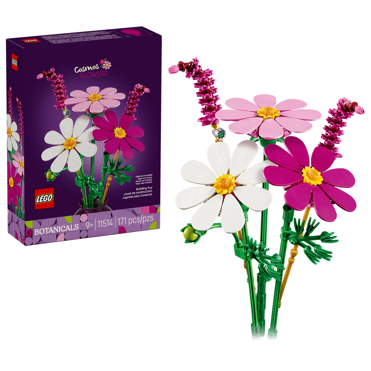 LEGO Botanicals Cosmos Flowers (11514) | Botanicals Building Set for Ages 8+