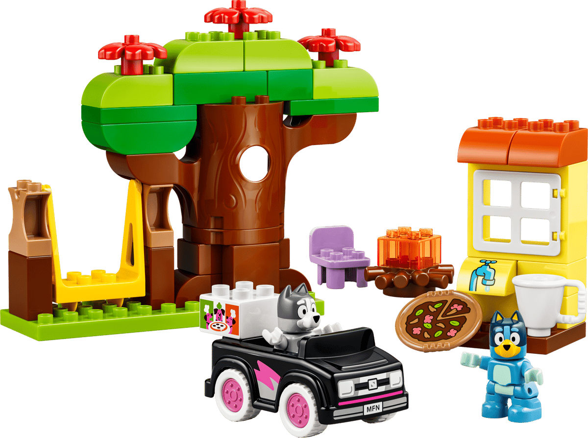 LEGO DUPLO Bluey Pizza Girls with Muffin and Socks (10469) | DUPLO Bluey Building Set for Ages 2+