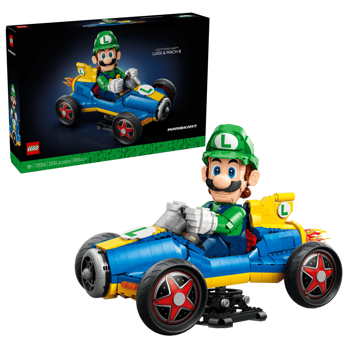 LEGO Super Mario Mario Kart™ – Luigi & Mach 8 (72050) – Collectible Racing Build Set
