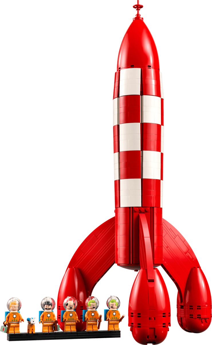 LEGO Ideas Tintin® Moon Rocket (21367) – Collectible Display Building Set for Adults