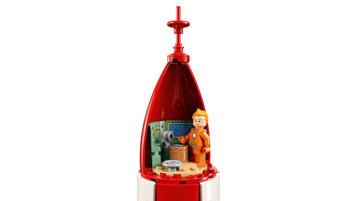 LEGO Ideas Tintin® Moon Rocket (21367) – Collectible Display Building Set for Adults