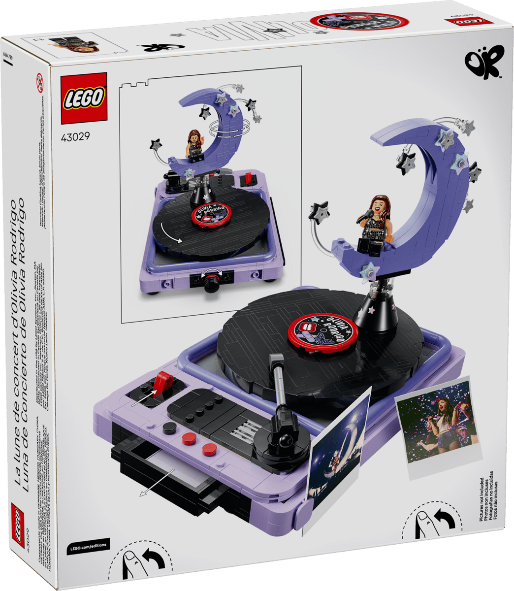 LEGO Editions Olivia Rodrigo's Concert Moon – 670-Piece GUTS World Tour Display Set with Record Player & Spinning Moon (Ages 10+) [43029]