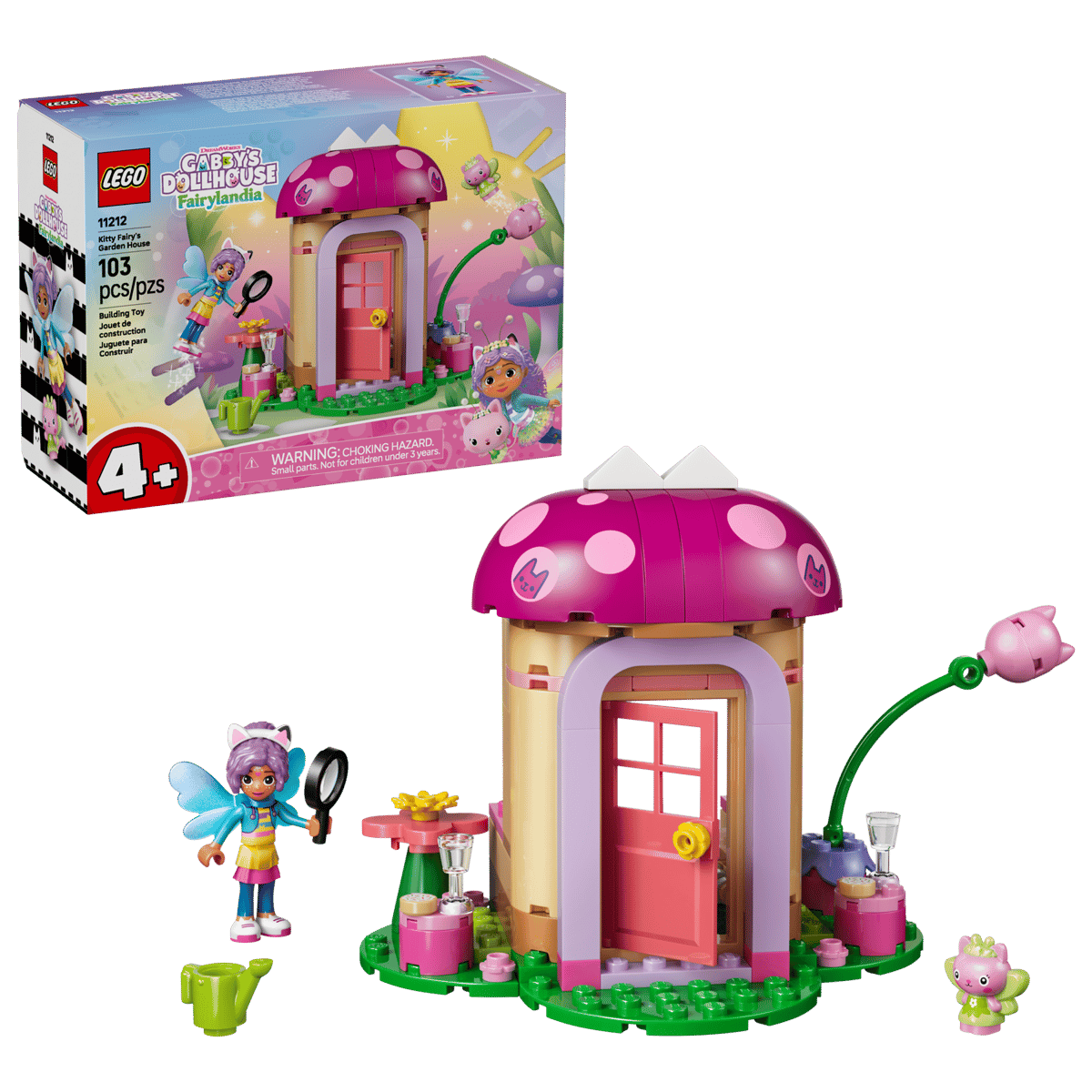 LEGO Gabby's Dollhouse Kitty Fairy's Garden House (11212) | Gabby's Dollhouse Building Set for Ages 4+