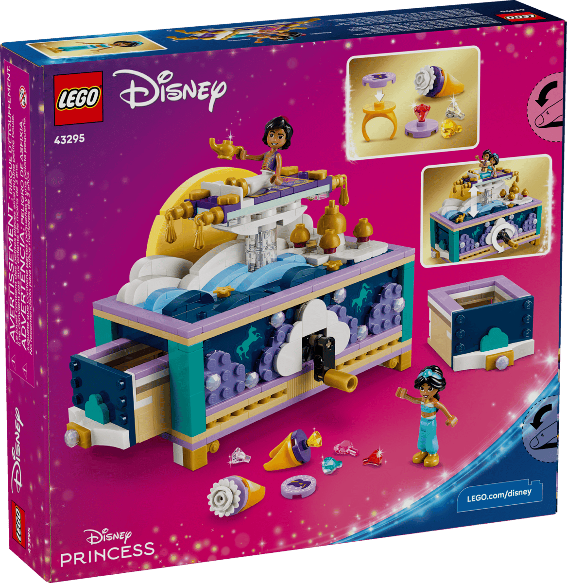 LEGO Disney Princess Jasmine's Jewelry Box (43295) | Disney Princess Building Set for Ages 4+