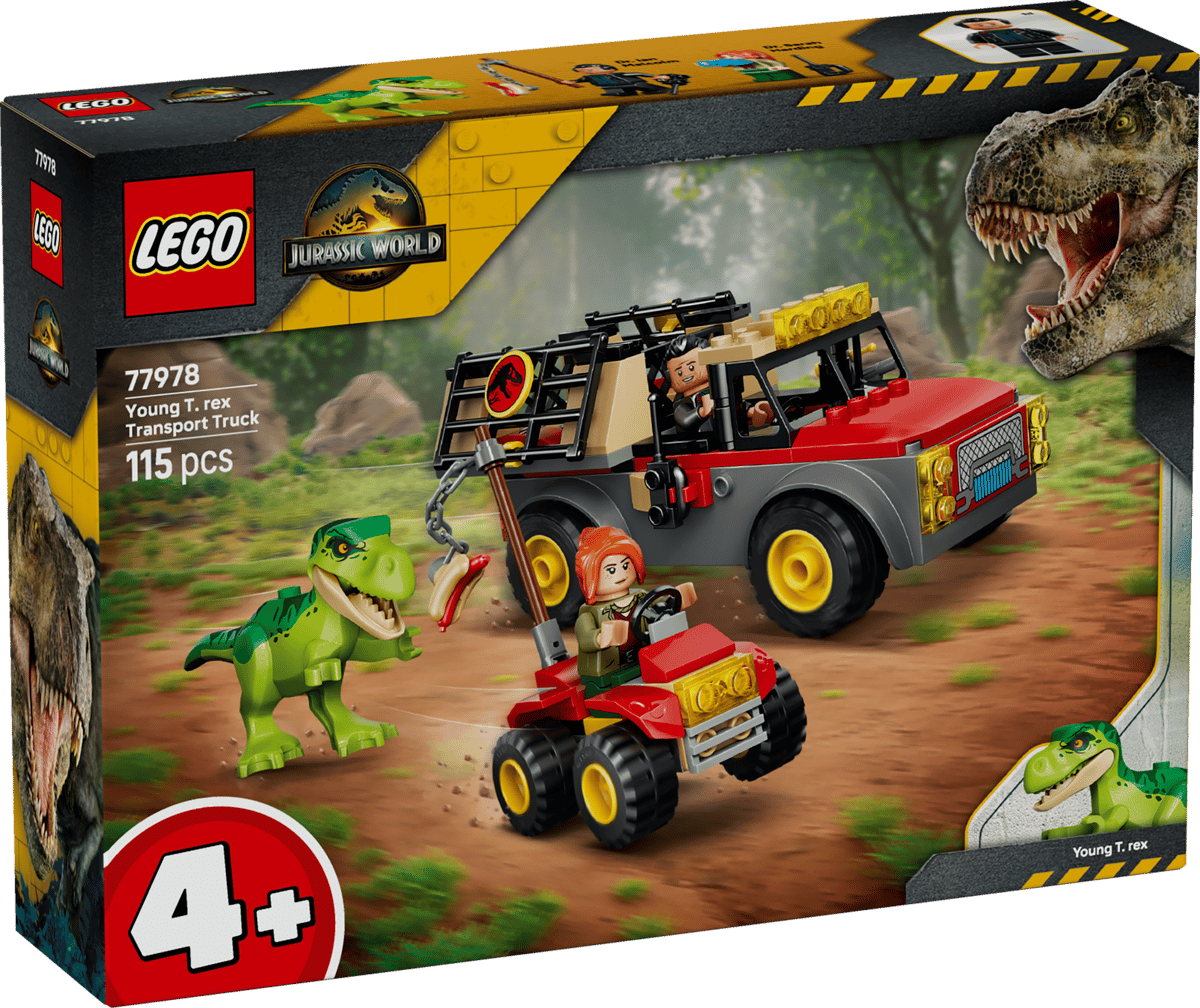 LEGO Jurassic World Young T. rex Transport Truck (77978) | Jurassic World Building Set for Ages 8+