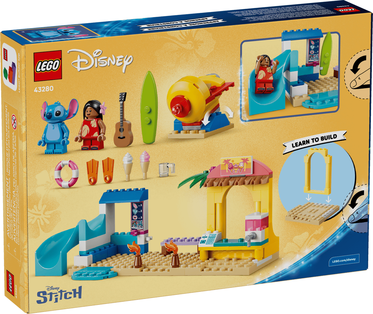 LEGO Disney Classic Beach Fun with Lilo & Stitch (43280) | Disney Classic Building Set for Ages 4+