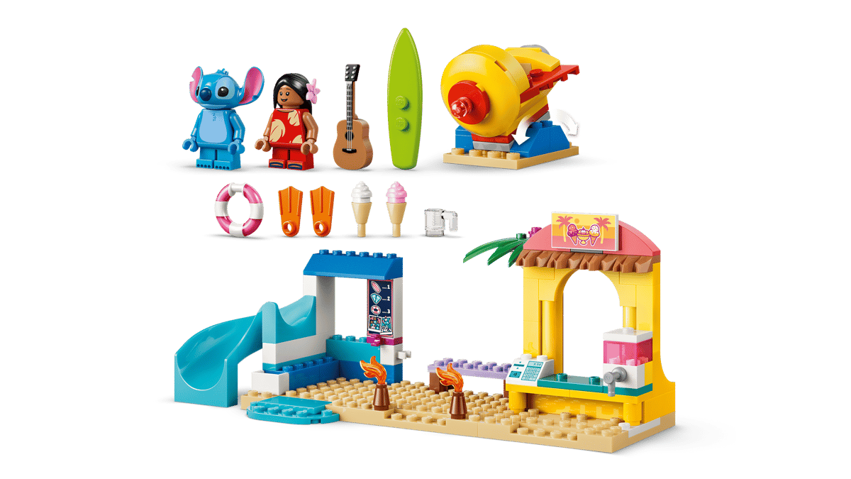 LEGO Disney Classic Beach Fun with Lilo & Stitch (43280) | Disney Classic Building Set for Ages 4+