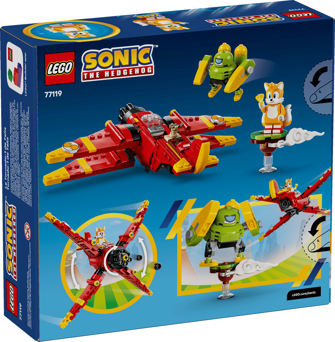 LEGO Sonic Tails' Tornado-1 Plane (77119) | Sonic Building Set for Ages 8+